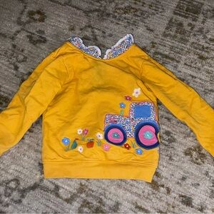 Jojo Maman Bebe Yellow Sweatshirt with Tractor Design